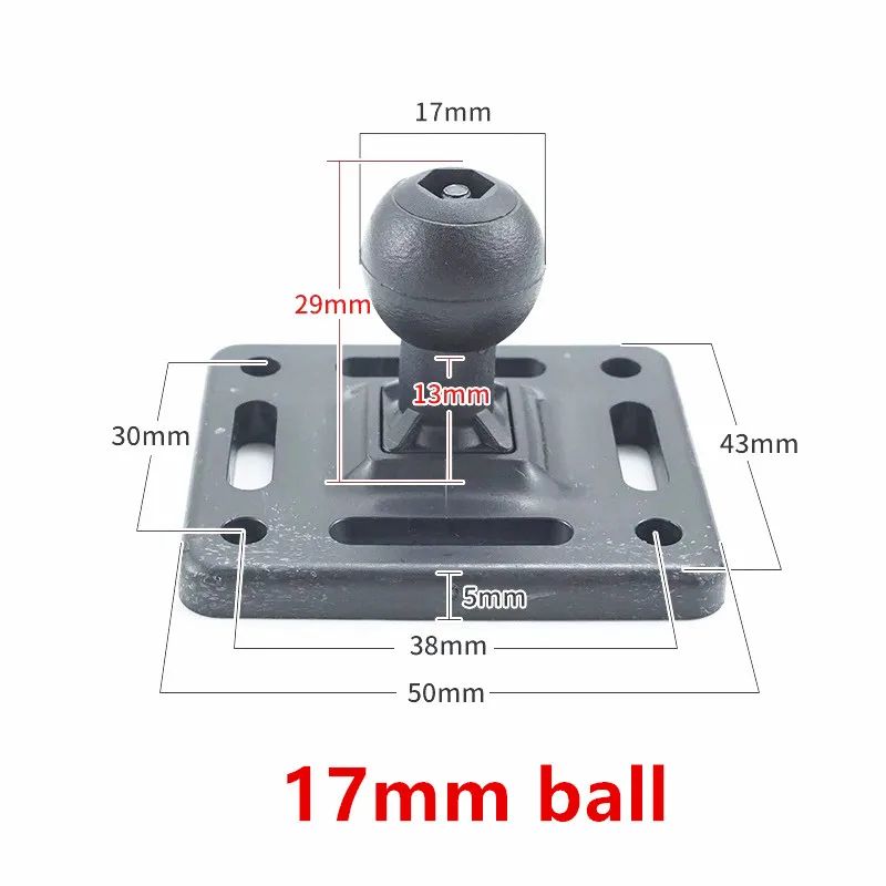 17mm Ball Mount to Diamond ball joint or Square Mounting Base for Phone GPS Holder Mount Ram Mount Garmin Zumo/TomTom
