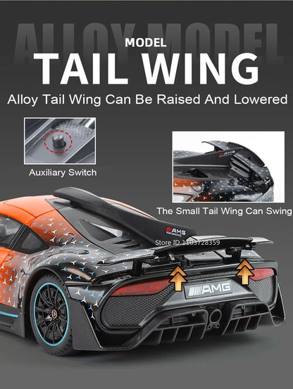 1:18 UM GT Miniatura Sports Car Modelo Brinquedos Liga Diecast Supercarros Som Luz Portas Abertas Absorção de Choque para Presentes Infantis