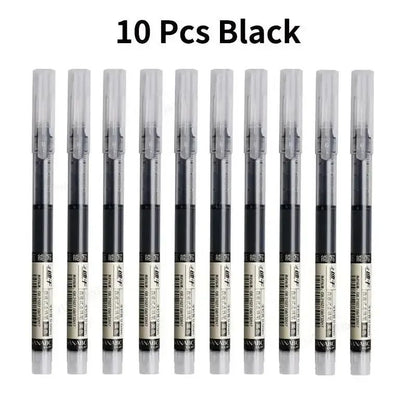 10/20PCS High Quality Needle Type Gel Pens Black Blue Red Ink Straight Liquid Pen  Stationery School & Office Supplies