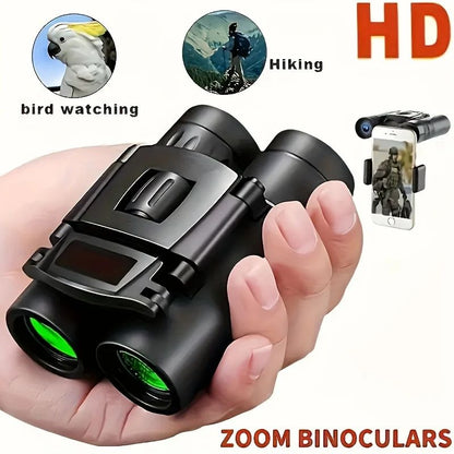 1 unidade Binóculos HD Zoom, Telescópio de Longo Alcance 8X21 com Design Dobrável Compacto para Turismo e Acampamento ao Ar Livre