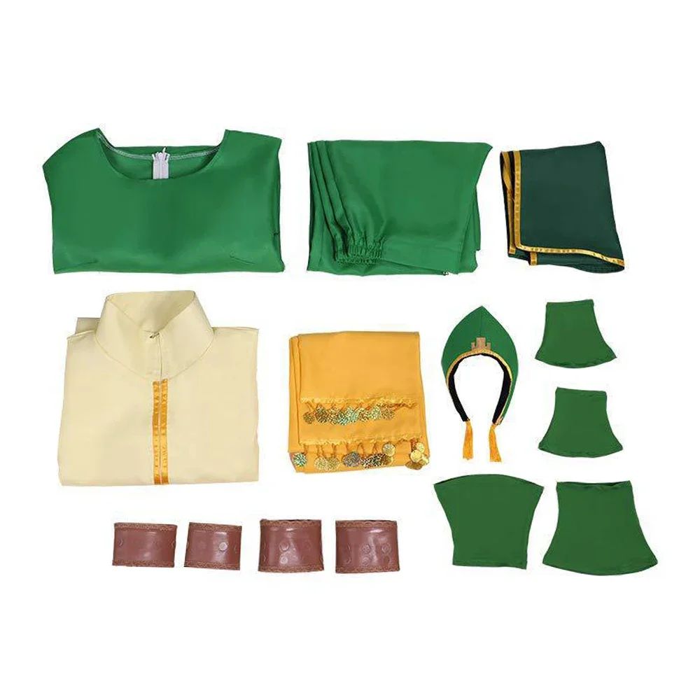 Anime Avatar The Last Airbender Toph Beifong Cosplay Costume Vest Pants Suit Outfit Halloween Woman Man Carnival Roleplay Clothe