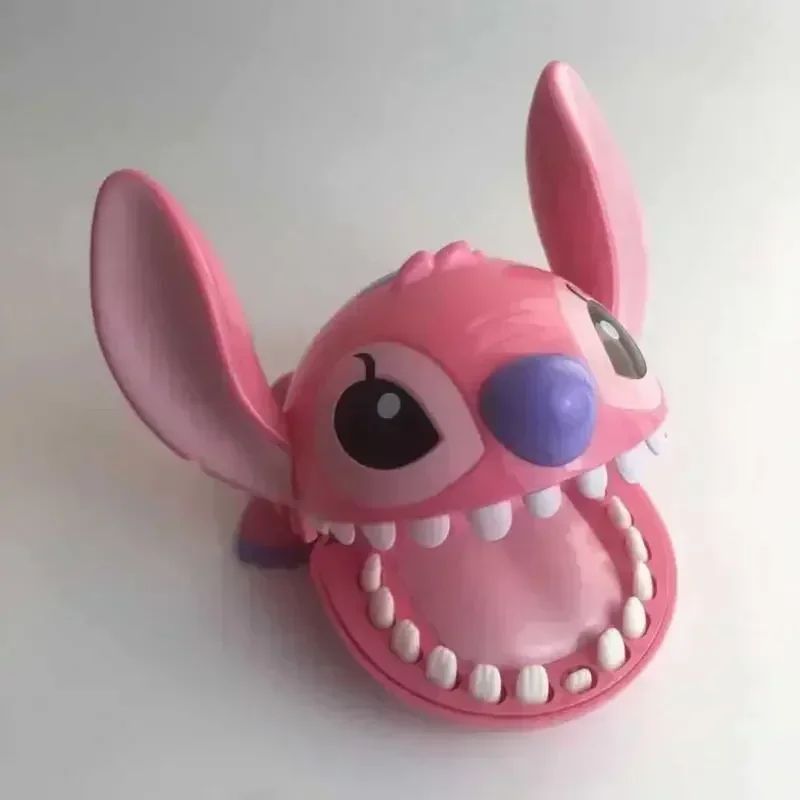 Disney Stitch Bite Finger Toy, Funny Push Teeth Dentist Game, Anime Model Figure for Kids Baby, Christmas Birthday Gifts