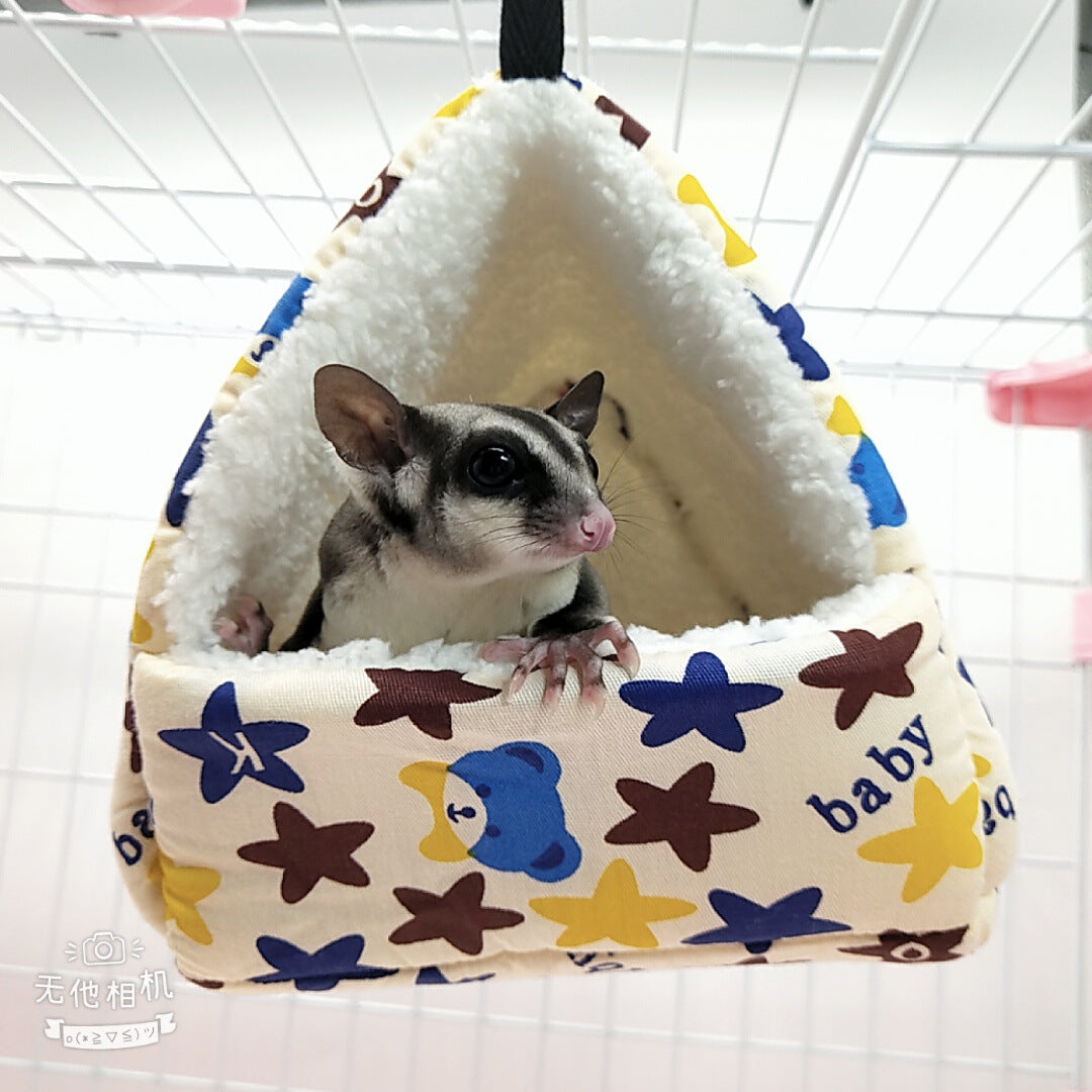 Ninho de Hamster Bolsa de Mel Esquilo Ramo de Flor Brilhante Porquinho-da-índia Porco-da-holanda Gato Longo Suprimentos de Aquecimento de Inverno para Animais de Estimação Gaiolas de Algodão