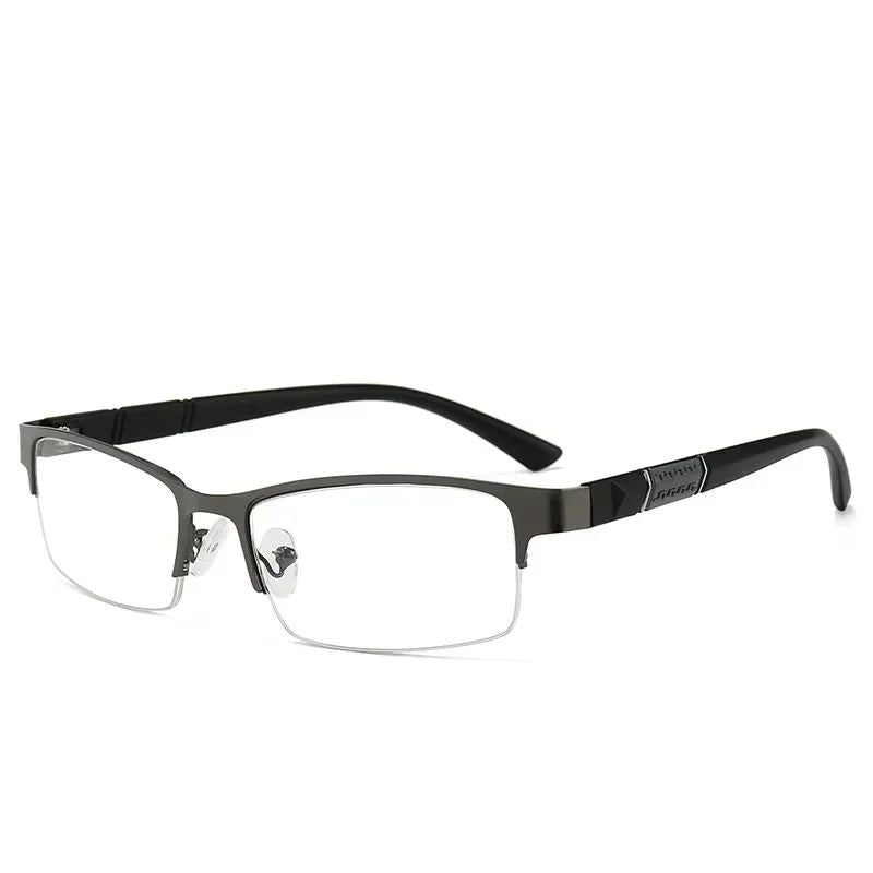 Óculos de Leitura Masculino Feminino de Alta Qualidade Meio Aro Dioptria Óculos de Grau Negócios Masculino Presbiopia Lentes De Leitura Mujer