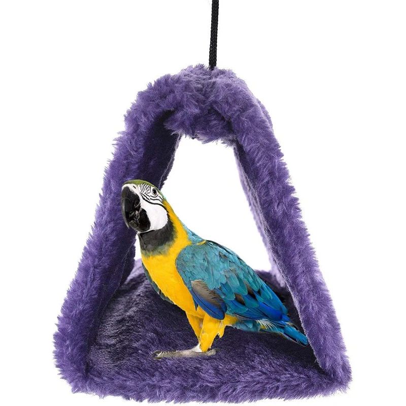 Casa de Inverno Quente de Pelúcia para Pássaros Ninho Suspenso Rede Cabana Fofa Esconderijo para Pássaros Acessórios para Gaiolas de Calopsitas e Papagaios