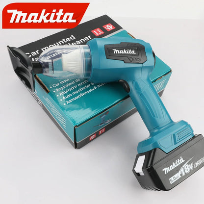 Aspirador de Pó Sem Fio Makita 18V: 200W, 10000Pa, Capacidade de 180ML, 7 Bicos, Para Tarefas Eficientes de Limpeza de Carros e Ambientes de Trabalho