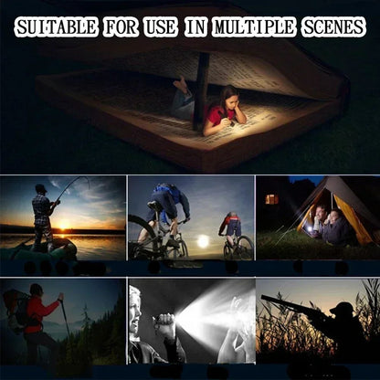 Portable Strong Light LED Flashlight Rechargeable Telescopic Zoom Torch Safety Emergency Light for Outdoor Camping Cycling Lamp