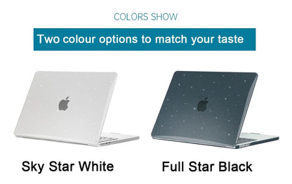 Glitter Hard Laptop Case for Macbook Air 13.6 M4 15 M3 Sparkly Clear Cover for Mac Book Pro 13 M1 M2 14 M4 16 Sleeve Accessories