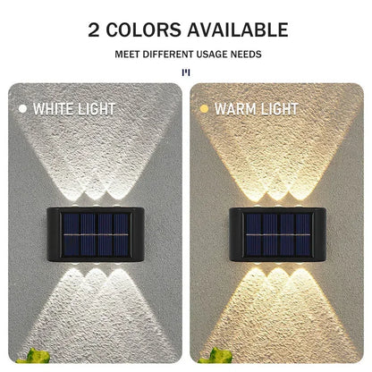 LED Solar Light Outdoor Waterproof Wall Lamp Up And Down Luminous Lighting for Garden Street Landscape Balcony Decor 1~4pcs