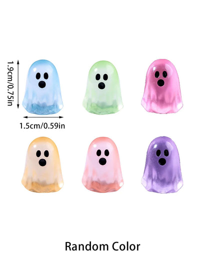 5/10Pcs Luminous Ghost Figures Glowing At Night Action Figure Mini Micro Landscape Miniatures Halloween Decoration Gifts