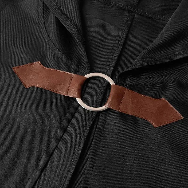 Adult Unisex Short Renaissance Hooded Cape Velvet Archer Hunter Cloak Victorian Capelet Medieval Hobbit Halloween Costume