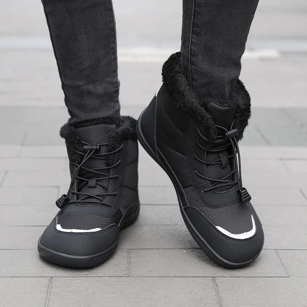 Women's Winter Snow Boots Fur Lined Barefoot Boots Wide Toe Box Ankle Booties Walking Boots Outdoor