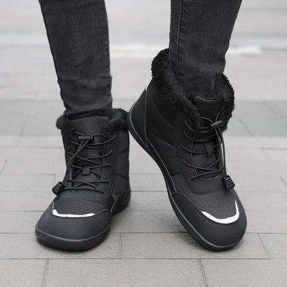 Women's Winter Snow Boots Fur Lined Barefoot Boots Wide Toe Box Ankle Booties Walking Boots Outdoor