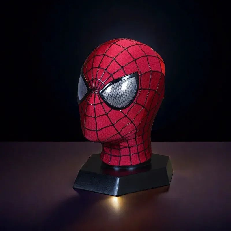 Homem-Aranha Cosplay Máscara Eletrônica de Olhos Móveis Homem-Aranha 1:1 Brinquedos com Controle Remoto para Adultos e Crianças de Presente