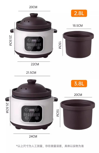 110V/220V Pure Ceramic Electric Slow Cooker Automatic Home Kitchen Appliance Taiwan Made USA Export