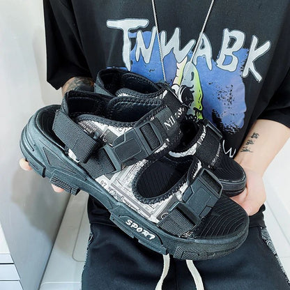 Summer Men's Sport Sandals Big Size 45 Slip on Casual Shoes for Men Outdoor Fashion Holiday Thick Sole Beach Sandals