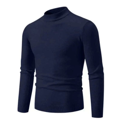Half Turtleneck Knitwear Sweater New Autumn/Winter Mock Neck Sweatshirts Solid Color Pullovers Man Brand Casual Mens Clothing