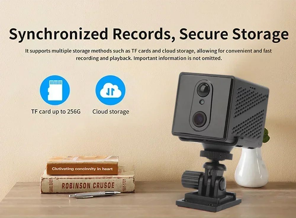 5MP 4G SIM Card Mini Camera Human Detection WiFi Camera Built-In 3000mAh Battery Security Surveillance Camcorder Video Recorder