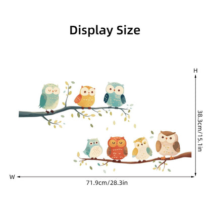 1Pc Cartoon Bird Branch Owl Furniture Wall Sticker Kids Room Home Decor Accessories Living Room Bedroom Decoration Living Room