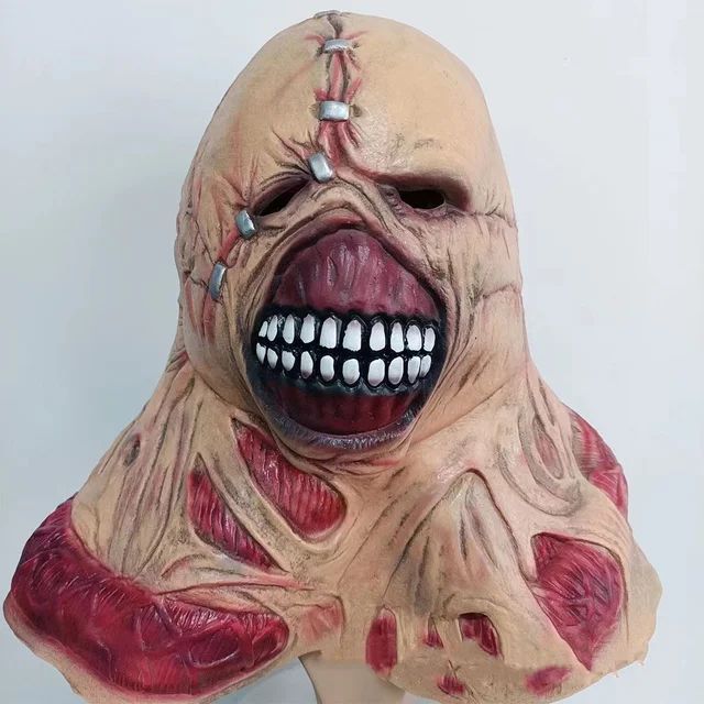Halloween Zombie Cosplay Mask, Scary Tyrant, Horror Evil Mask, Nemesis Costume Props, Movie Resident