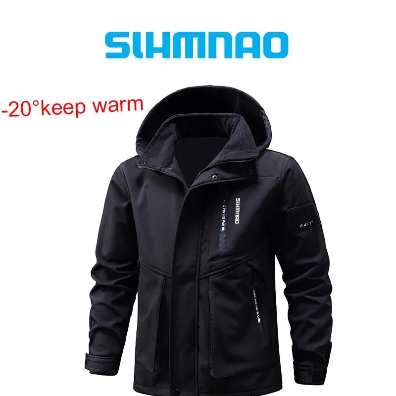 Conjunto de Pesca Masculino de Inverno 2025 Novo Impermeável e Quente Engrossado, Calça de Neve de Algodão, Conjunto Quente de Montanhismo à Prova de Vento