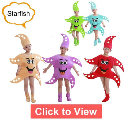 Sea Turtle Cosplay Costume Children‘s Marine animals Performance Clothing Set Hat Clothes Shoe Kids Anime Octopus Shark Dolphin