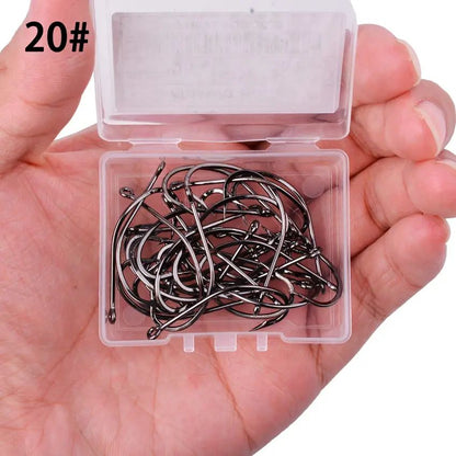 50/10pcs Box High Carbon Maruseigo Fishing Hook Fish Jig Hook Japan Carp Hook Fishing Circle Hooks Fly Fishing Tackle
