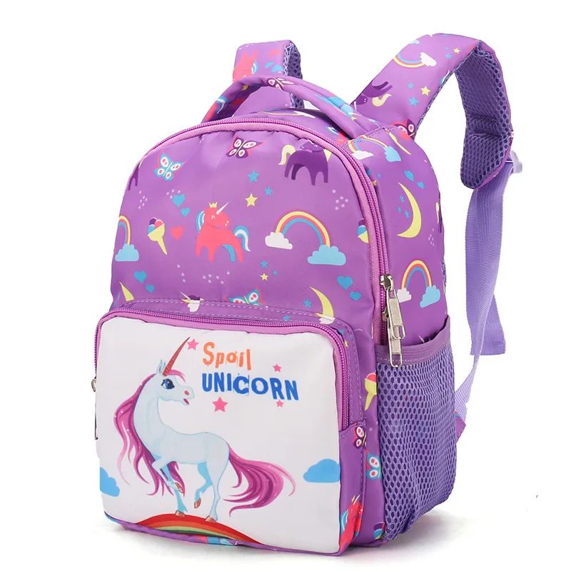 Nova mochila infantil Desenho animado Unicórnio fofo Mochila de bebê Mochila escolar de jardim de infância Vendas diretas da fábrica