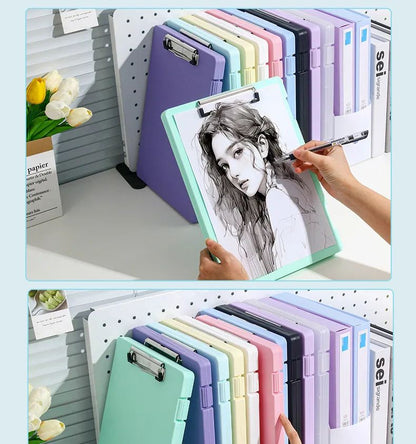 A4 File Clipboard Large Capacity Board 2 - in - 1 High - Value Folder: For Student Papers, Office Writing & Document Storage