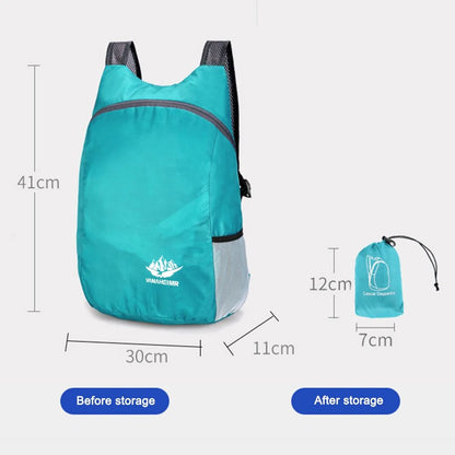 Mochila Dobrável Leve 15L Ultraleve para Homens e Mulheres - Mochila de Viagem, Esportes e Caminhada