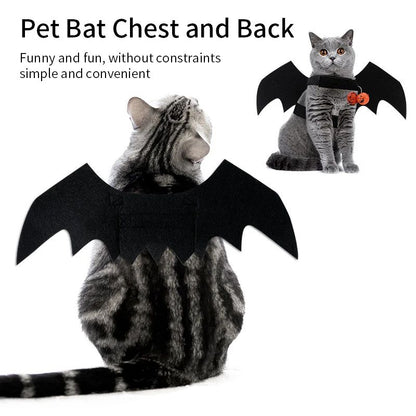 Roupa de Halloween para Cães e Gatos Fantasia Asa de Morcego Preta Colete Cosplay Festa Acessórios para Pets Cães Gatos Decoração