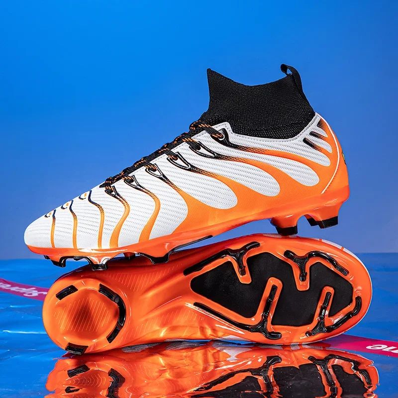 Men Match Non Slip Football Boots Cleats Indoor Outdoor Soccer Shoes Sport Training Long Spikes FG/TF Boys Futsal Comfortable