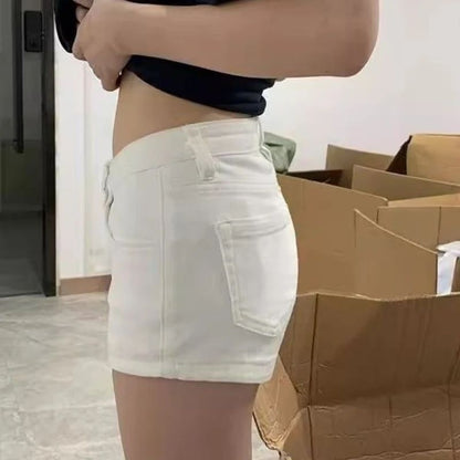 High Elastic Denim Shorts Women Slim Skinny Jeans Short Pants Spring Summer Fashion White Hot Shorts Girls Casual Denim Shorts