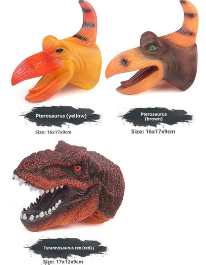 Fantoches de Mão Cabeça de Dinossauro Brinquedo Modelo T-Rex Mundo dos Dinossauros Modelo Animal Bonecos de Ação Brinquedo de Coleção para Crianças Presentes de Brinquedos de Pelúcia
