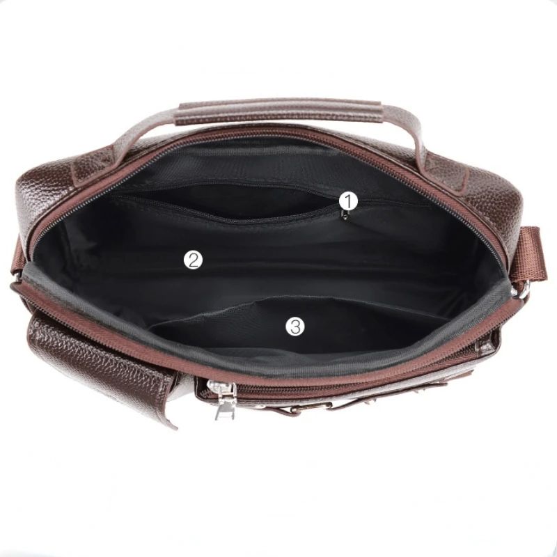 2024 New Men Shoulder Bag for 10.4" Ipad PU Leather Business Handbags Men Messenger Bags Fashion Man Crossbody Bag