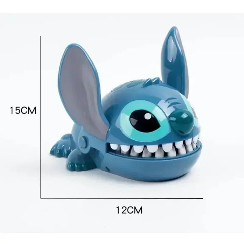 Disney Stitch Bite Finger Toy, Funny Push Teeth Dentist Game, Anime Model Figure for Kids Baby, Christmas Birthday Gifts