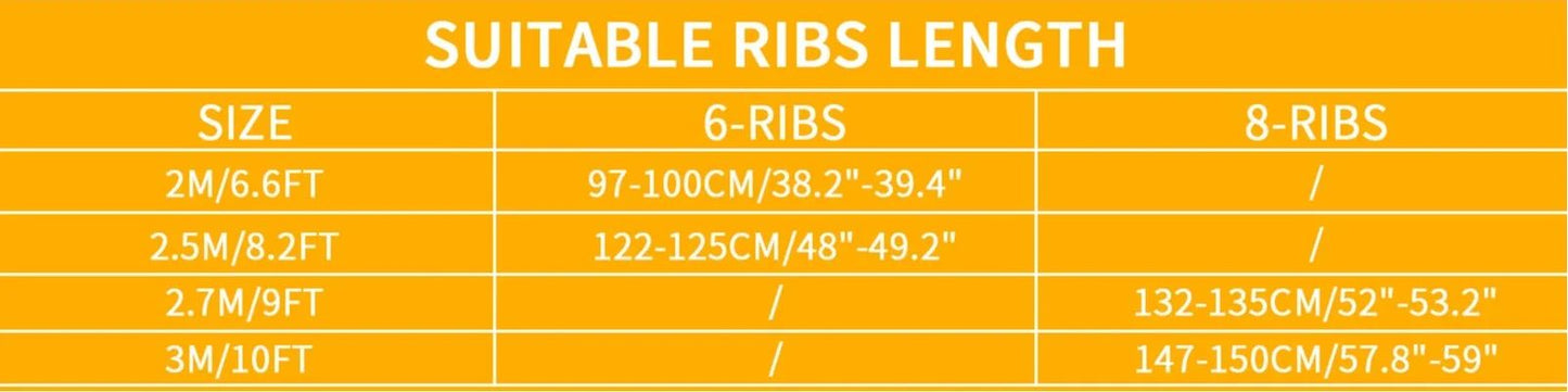 Parasol Replacement Cover 6 Ribs/8 Ribs Market Patio Umbrella Cloth Canopy Cover Waterproof Sunshade For Outdoor Garden