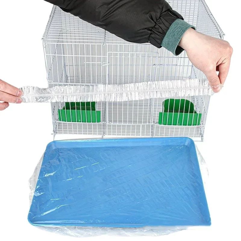 Forro Descartável para Gaiola de Coelho Bandeja Plástica Tapete de Filme Capa Sanitária Universal Substituível Pequeno Animal Hamster Saco de Fezes para Pet
