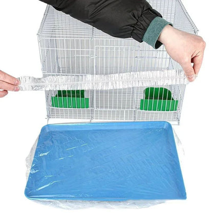 Forro Descartável para Gaiola de Coelho Bandeja Plástica Tapete de Filme Capa Sanitária Universal Substituível Pequeno Animal Hamster Saco de Fezes para Pet