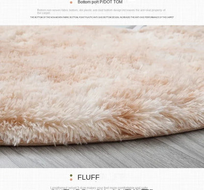 Super Soft Plush Round Rug Mat Fluffy White Carpets For Living Room Home Decor Bedroom Kid Room Decoration Salon Thick Pile Rug