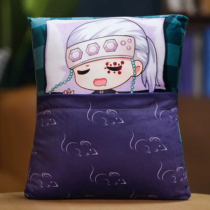 Demon Slayer Plush Stuffed Pillows Kimetsu No Yaiba Dakimakura Cute Anime Throw Pillow Kawaii Doll Tanjirou Nezuko Body Cushion