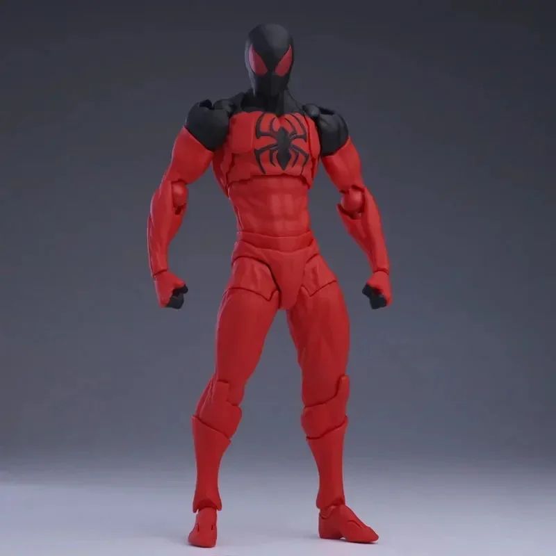 Original Mess Toys Spider Man Simbionte Spiderman Messtoys Terno Preto Vizinho Aranha Escarlate Anime Boneco de Ação Presentes Brinquedos