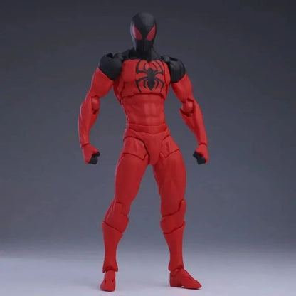 Original Mess Toys Spider Man Simbionte Spiderman Messtoys Terno Preto Vizinho Aranha Escarlate Anime Boneco de Ação Presentes Brinquedos