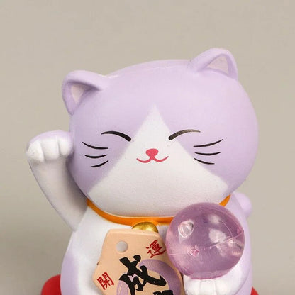 1 unidade Desenho Animado Japonês Gato da Sorte Estatueta 3D Modelo Animal Presente Ornamento de Carro Decoração Artesanal Doméstica Decoração de Vidro Acessórios DIY