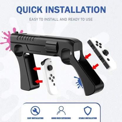 For Nintendo Switch OLED Joycon Splatoon3 Games NS Joy Joy-con Controller Induction Peripherals Shooting Gun Grip Accessories