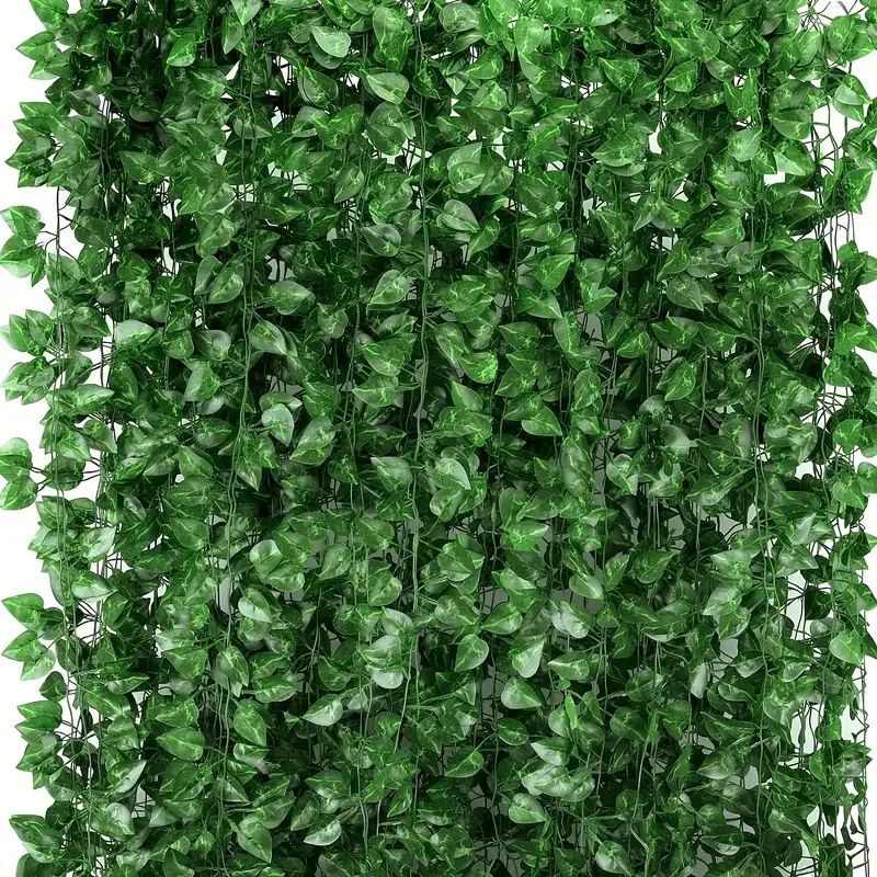 Artificial Green Ivy Leaf Rattan Creeper Leaves Vine Hanging Garland DIY Fake Fl