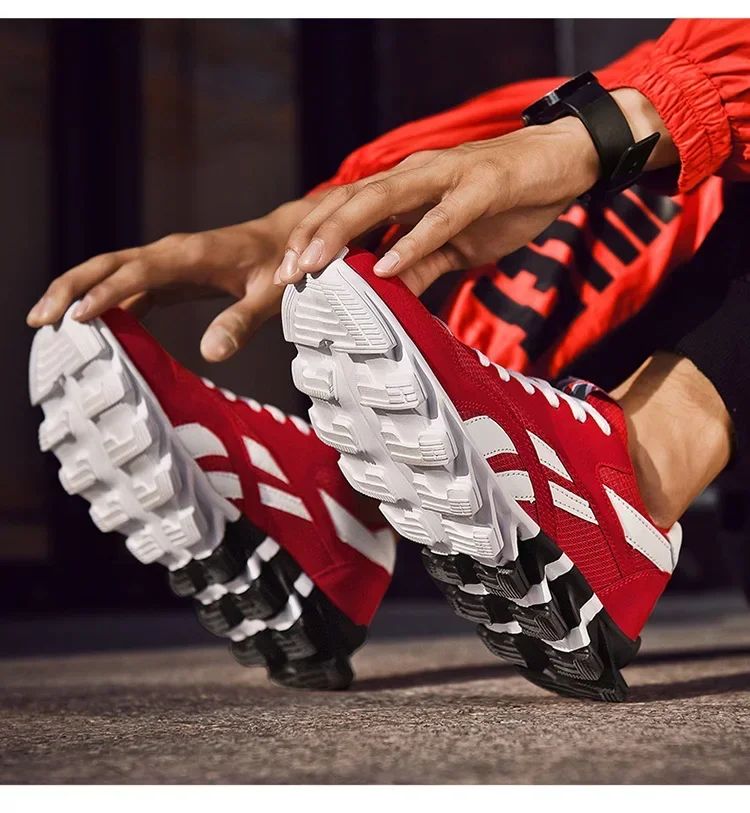 Marca Tendência Tamanho 46 47 48 Tênis Masculino Antiderrapante Amortecedor Solado Grosso para Fitness Tênis de Corrida Respirável para Uso Externo para Homens