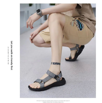 Men Sandals Non-slip Summer Flip Flops High Quality Outdoor Beach Slippers Casual Shoes Cheap Men's shoes Water Shoes 9072