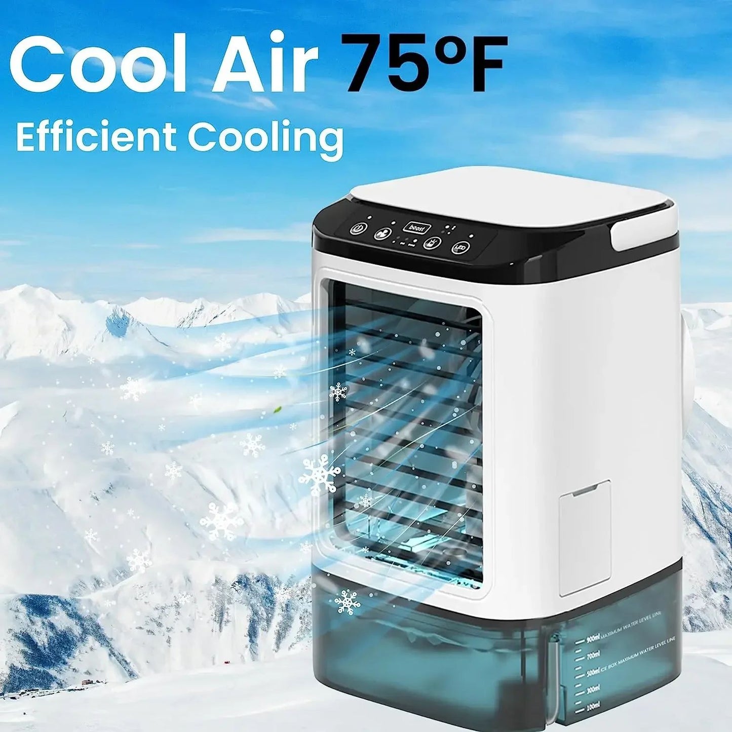 Ar Condicionado Portátil Ventilador de Mesa Pulverização Dupla Atomização Ultrassônica 3 Velocidades Silencioso Refrigerador de Ar Luz Noturna Ventilador Elétrico para Casa
