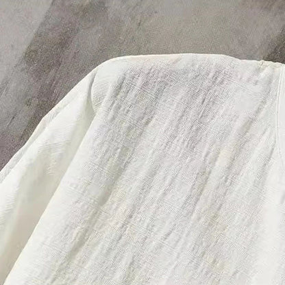 Casual Men's Chinese Style Linen Shirts Stand Collar Traditional Kung Fu Tai Chi Shirt Coat Tang Suit Uniform Jacket Men Clothes